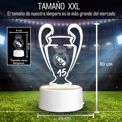 Lámpara escudo Real Madrid + Copa de Europa nº 15